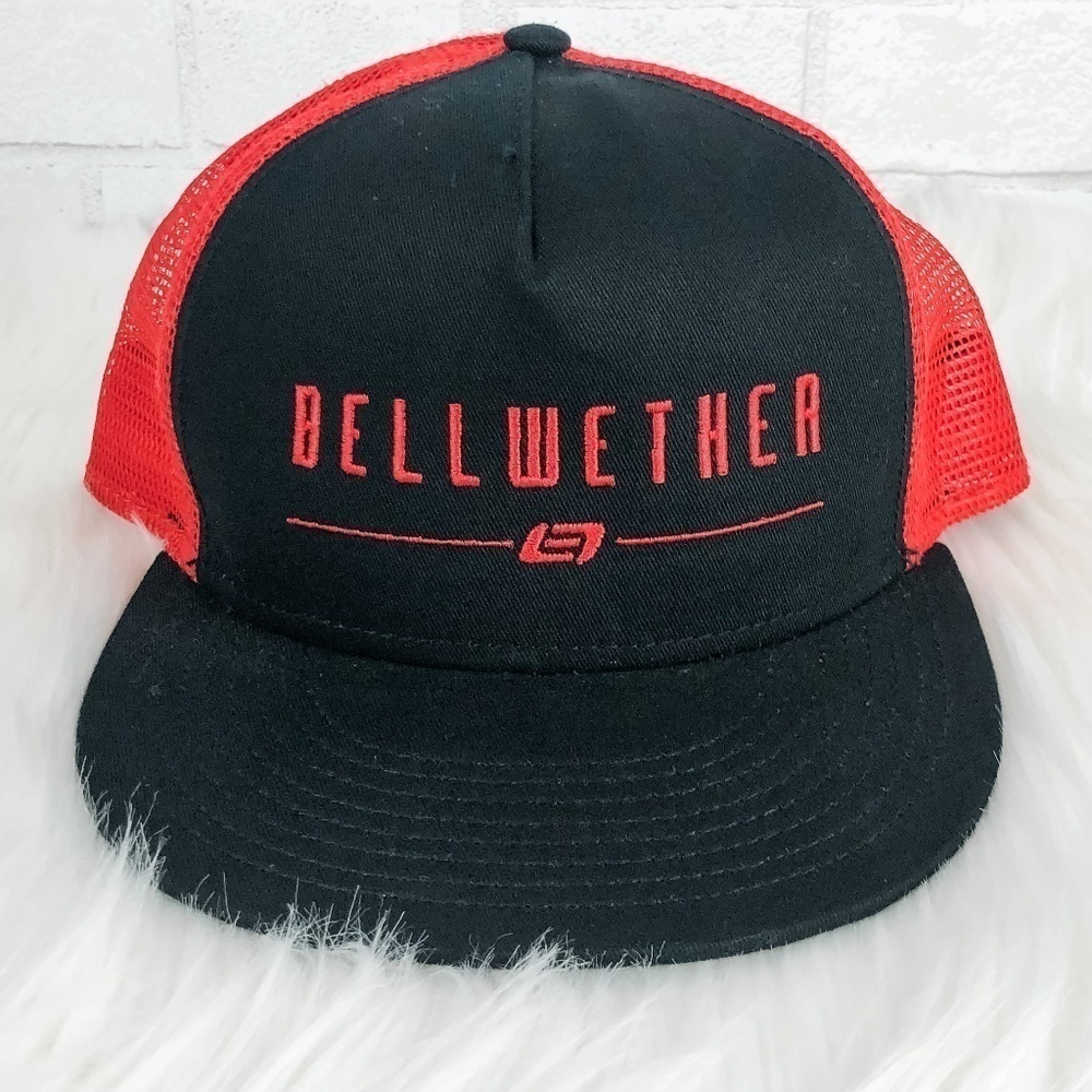 Bellwether Logo Red Black Snapback Trucker Baseball‎ Cap
